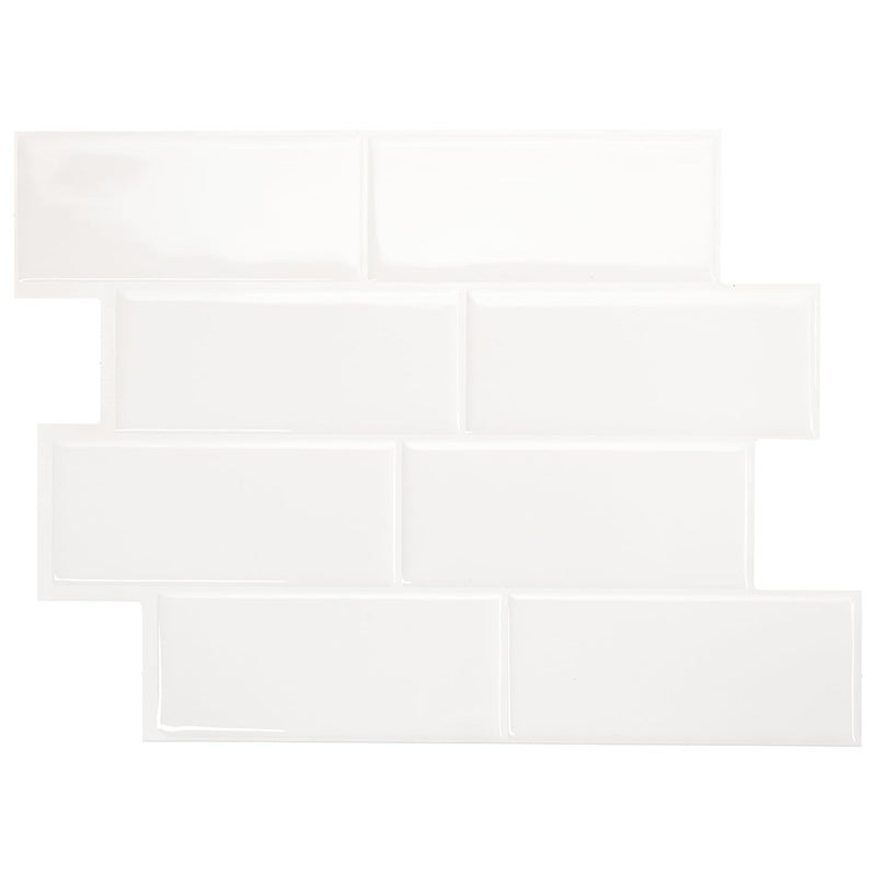 SMART TILES Peel and Stick Backsplash - 5 Sheets of 11.56"" x 8.38"" - 3D Adhesive Peel and Stick Tile Backsplash for Kitchen, Bathroom, Wall Tile - Image 1